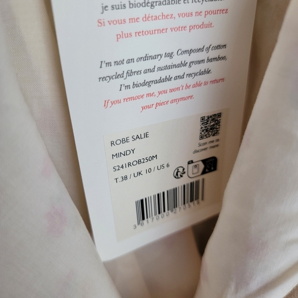 Sezane Salie Dress in Mindy Print size 38 NWT - Picture 11 of 11